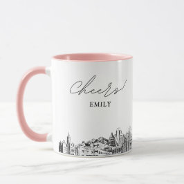 Caneca Mug de Café Personalizado de Casamento de Salt Lak