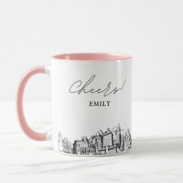 Caneca Mug de Café Personalizado de Casamento Oakland