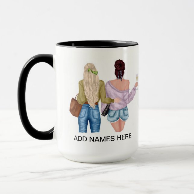 Caneca Mug de Café Personalizável para Melhores Amigos (Esquerda)