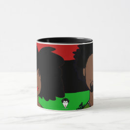 Caneca Mug de "Casal de energia preto"