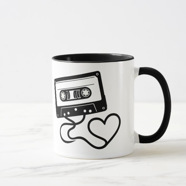 Caneca Mug de Cassete Retroativo - Um Sip de Nostalgia (Direita)