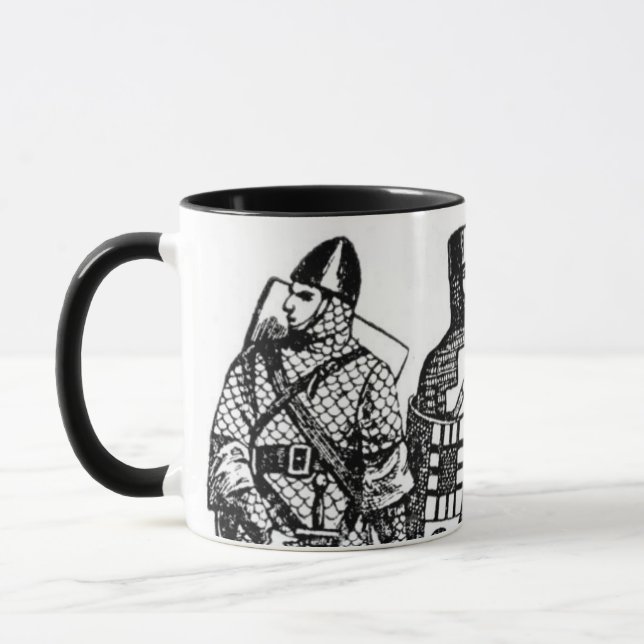 Caneca Mug de Cavalos Medievais (Esquerda)