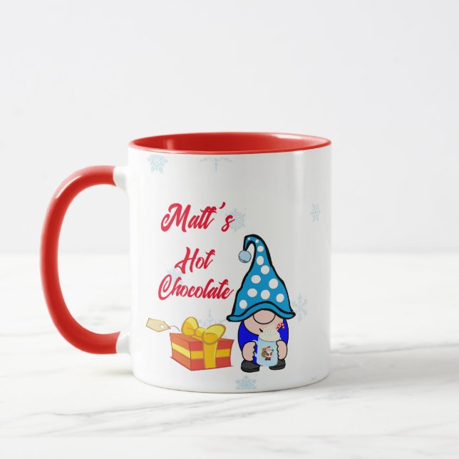 Caneca Mug de Chocolate Quente do Gnomo Personalizado (Esquerda)