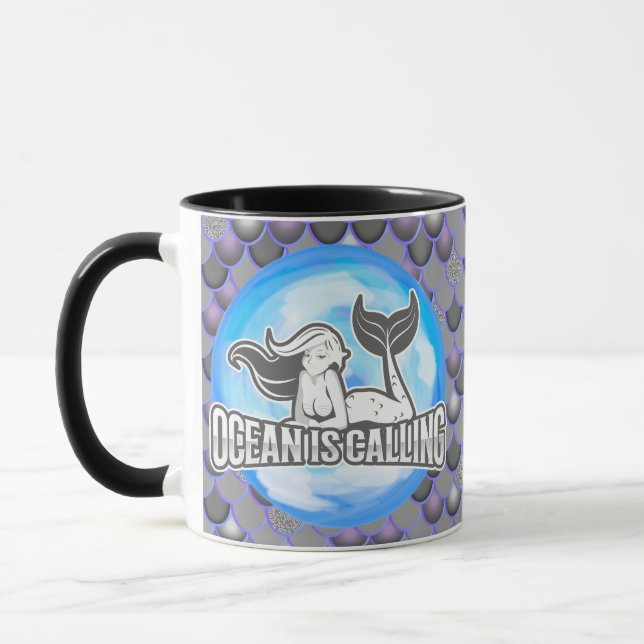 Caneca Mug de Cinza de Smermaid Cute (Esquerda)