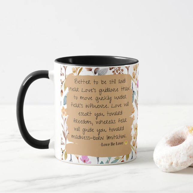 Caneca Mug de citação inspiracional: Sips de cura (Com Donut)