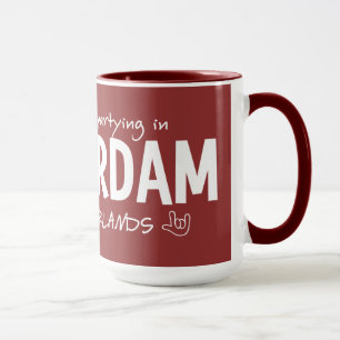 Caneca Mug de cor personalizado AMSTERDAM - escolha o est