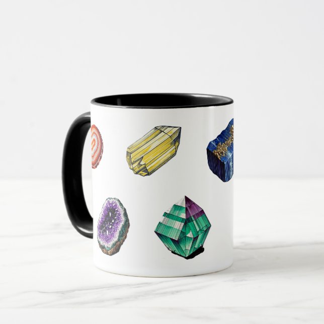 Caneca Mug de Cristal Mineral - Des de Gemstone Natural V (Frente Esquerda)