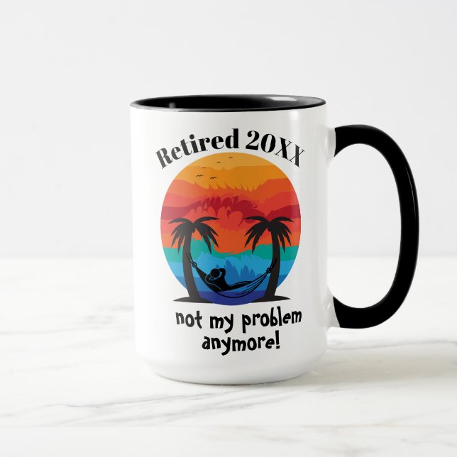 Caneca Mug de Data Aposentada Personalizada (Direita)