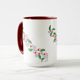CANECA MÚG DE DESENHO FLORAL
