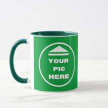 Mug de dois tons - Adicionar imagem verde de caça