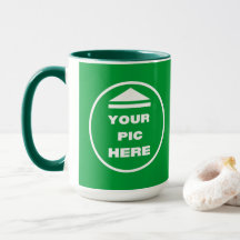 Mug de dois tons - Adicionar imagem verde de caça