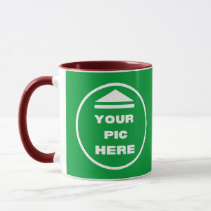 Caneca Mug de dois tons - Adicione sua imagem 11 oz Marro