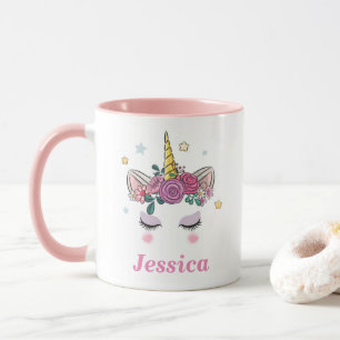 Caneca Mug de dois tons de cor rosa personalizado do Unic