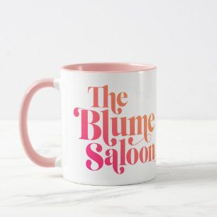Caneca Mug de dois tons de logotipo (branco/rosa)