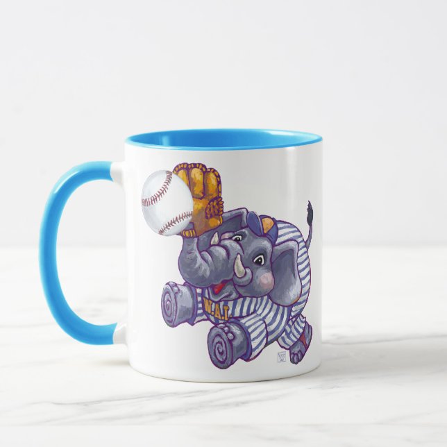 Caneca Mug de elefante de beisebol (Esquerda)
