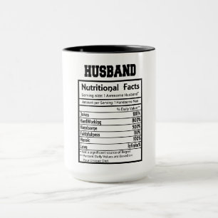 Caneca Mug de Fatos Nutricionais do Marido Personalizado
