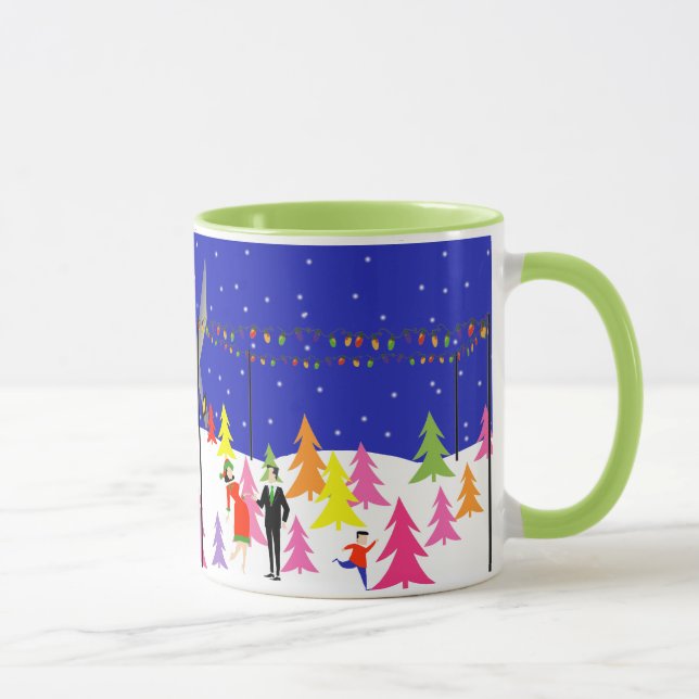 Caneca Mug de Fazenda da árvore de Natal (Direita)