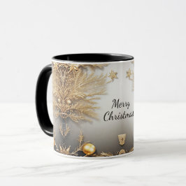 Caneca Mug de Feriado Dourado Único