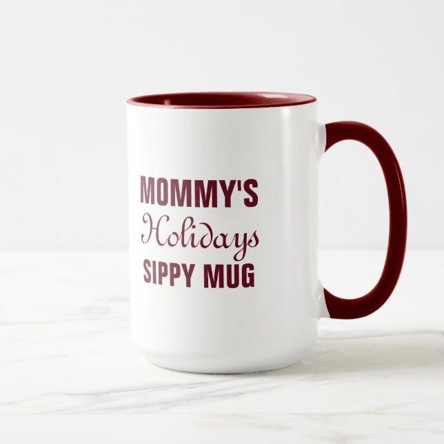 Caneca Mug de Feriado - texto personalizável (Direita)