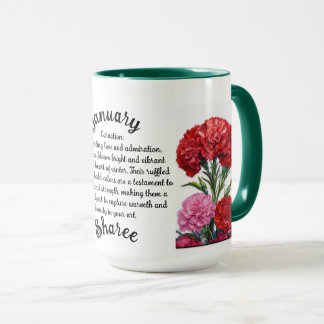 Caneca Mug de Flor Personalizado de Janeiro