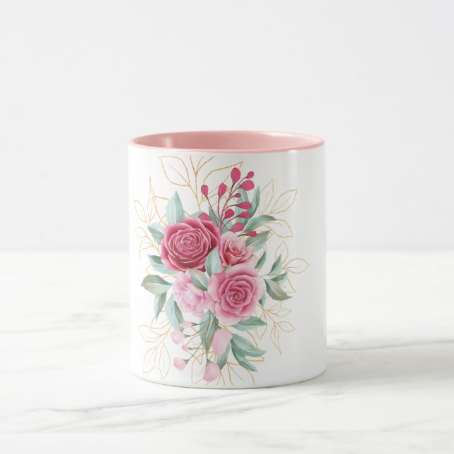 Caneca Mug de flor rosa (Centro)