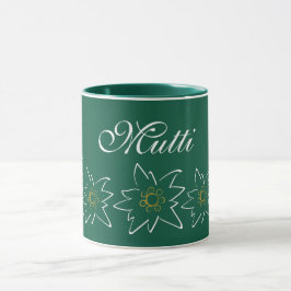 Caneca Mug de Flor Verde Edelweiss