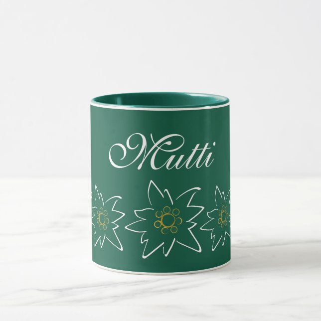 Caneca Mug de Flor Verde Edelweiss (Centro)
