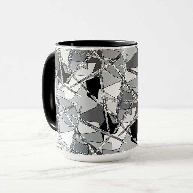 Caneca Mug de Flutos Sobrepostos (Frente Esquerda)