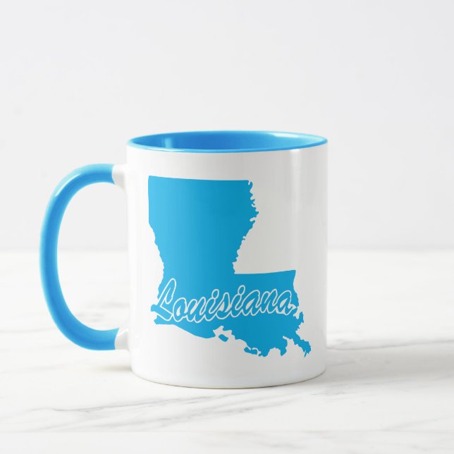 Caneca Mug De Forma Do Estado De Louisiana (Esquerda)