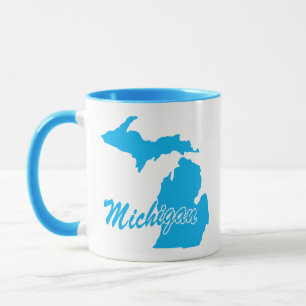 Caneca Mug De Forma Do Estado De Michigan