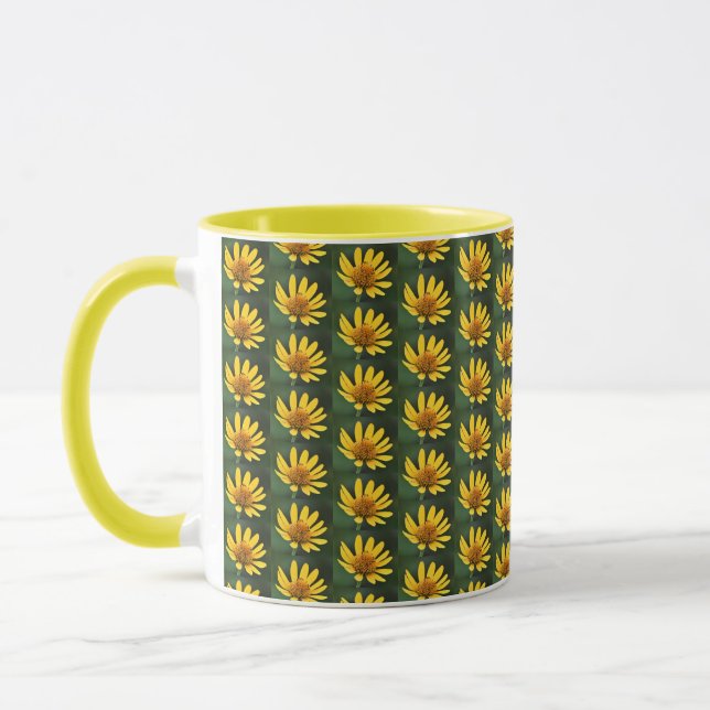 Caneca Mug de Foto de Flor Amarelo (Esquerda)