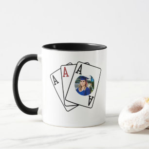 Caneca Mug de Foto de Graduação - Ideia de Dúvida de Três