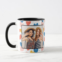 Caneca Mug de Fotografia de Coração Personalizada e Bonit