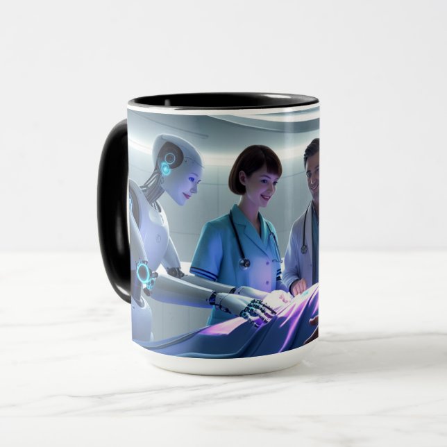 Caneca Mug de Inovação Médica: Futuro da Saúde e Tce (Frente Esquerda)
