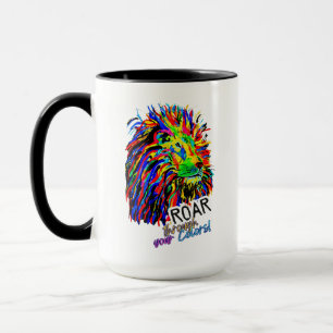Caneca Mug de Leão de Motivação da Manhã