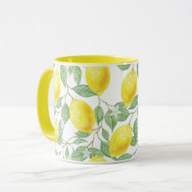 Mug de limão amarelo