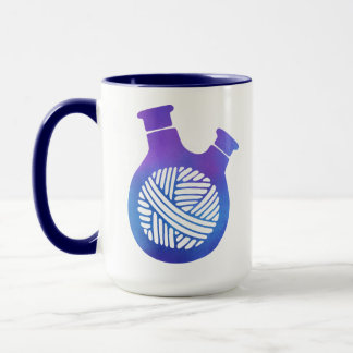 Caneca Mug de logotipo para criações de kemKnits - Marinh