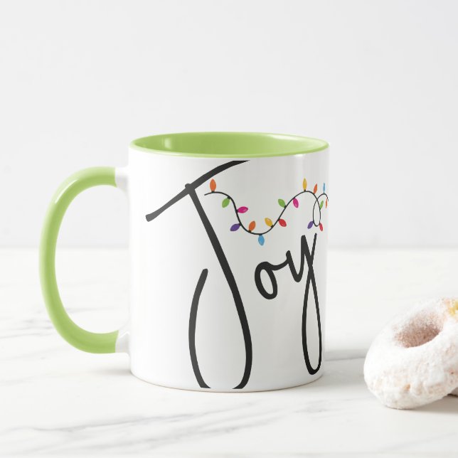 Caneca Mug de marca personalizada da alegria de Natal (Com Donut)