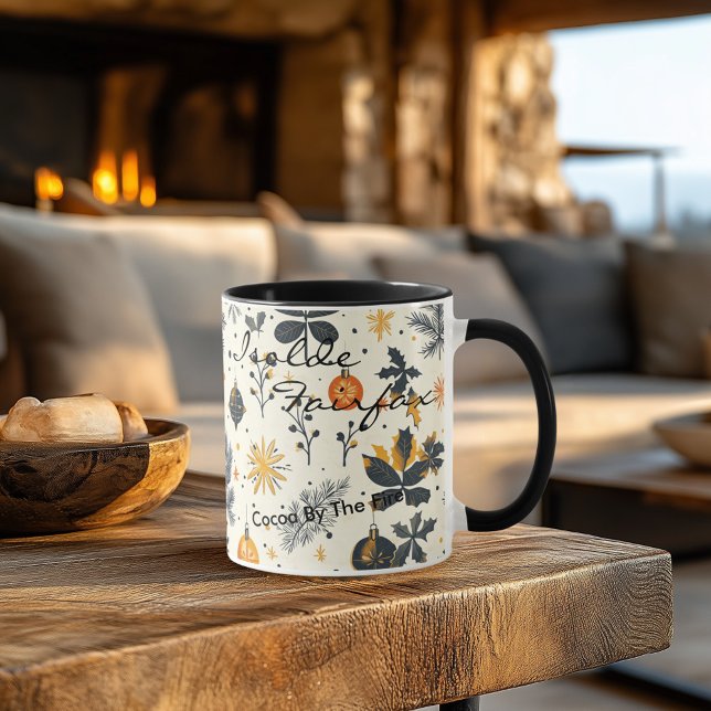 Caneca Mug de Natal Artístico Personalizado - Nome Person (Criador carregado)