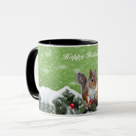 Caneca Mug de Natal de Esquilo