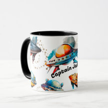 Mug de navio espacial personalizado