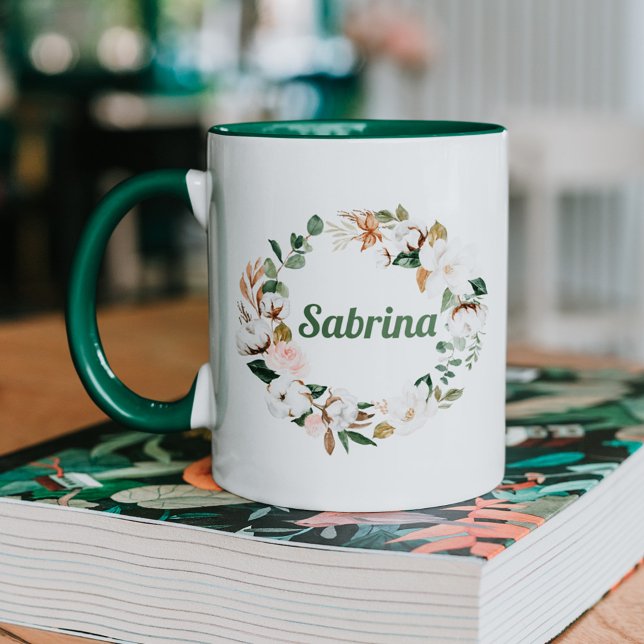 Caneca Mug de Nome Floral Personalizado | Ofertas para Br (Criador carregado)