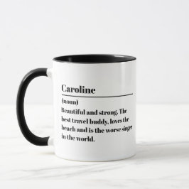 Caneca Mug De Nome Personalizado Com Definição 