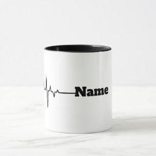 Caneca Mug de Nome Personalizado de Taxa Coração