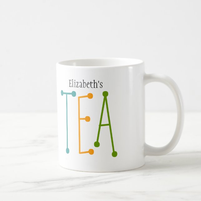 Caneca Mug de Nome Personalizado "TEA" (Direita)