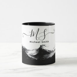 Caneca Mug de Onda Preta Personalizado - Personalizado Ar