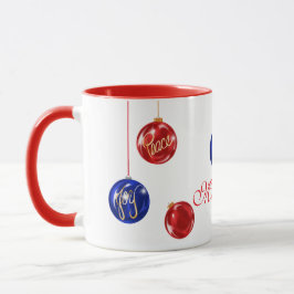 Caneca Mug de Ornament de Paz e Joy de Natal