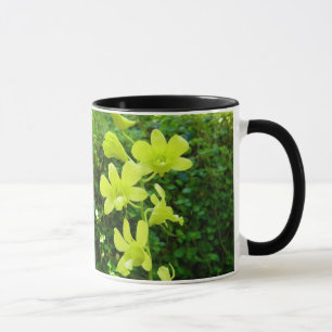 Caneca Mug de Orquídeas Amarelas