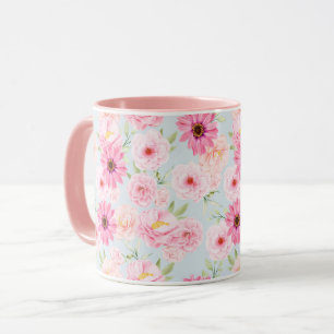Caneca Mug de Padrão Floral Feminina