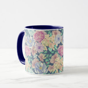Caneca Mug de Padrão Floral Feminina